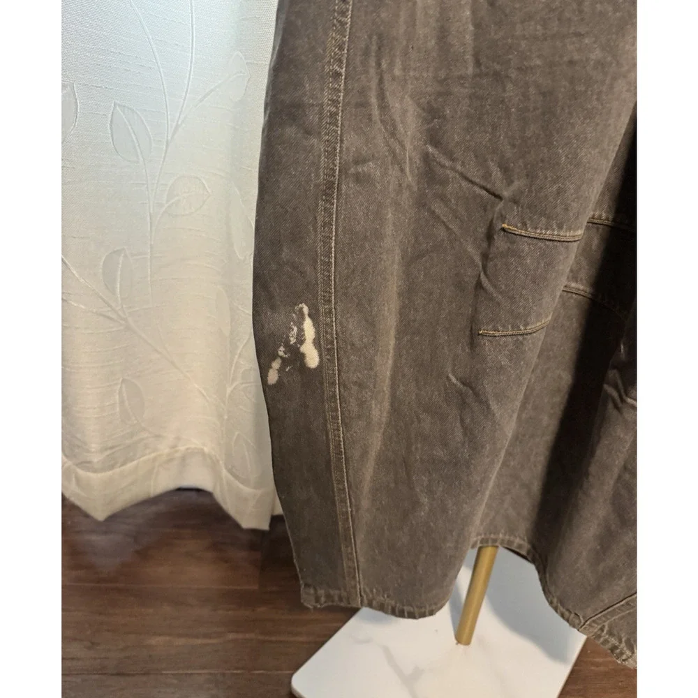 Free People Washed Olive Overalls Jumpsuit